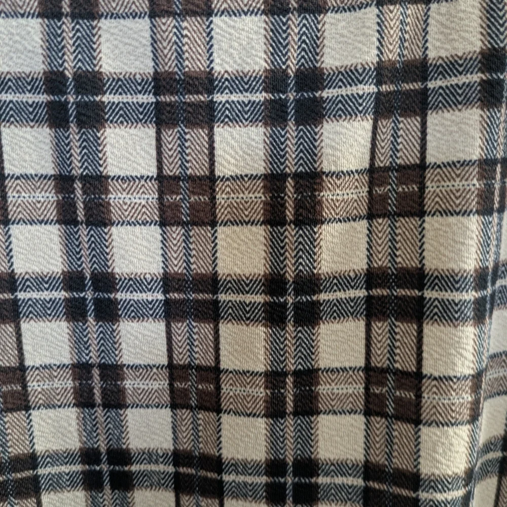 SHEIN Plaid Pencil Skirt in Beige, Brown and Black 2X (fits like 16) - Picture 3 of 5